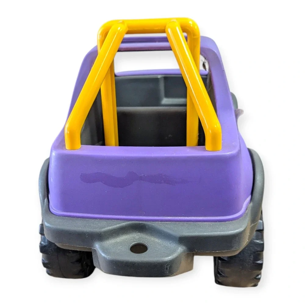 Vintage Little Tikes Purple Monster Truck Off-Road Toy Vehicle Yellow Roll Bar